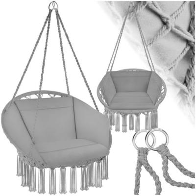 Tectake fauteuil suspendu grazia - gris 403204