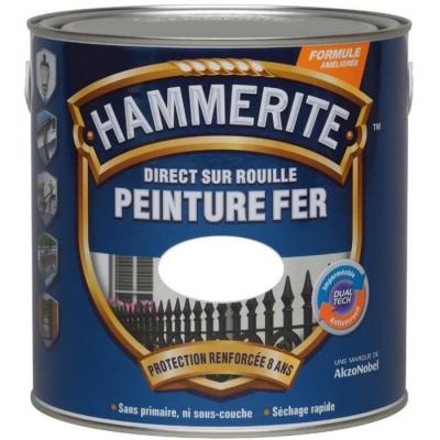 Peinture Hammerite Direct sur Rouille - Vert For&ecirc;t - Brillant - 2,5L