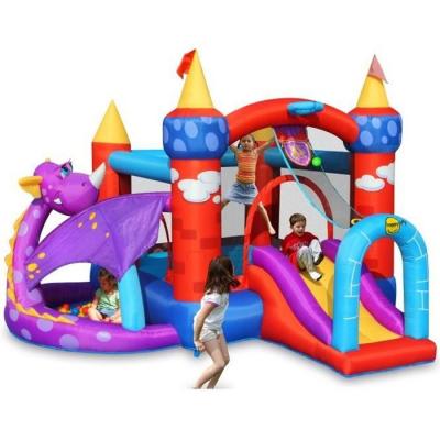 Happy hop ch&acirc;teau - aire de jeux gonflable dragon JURBJ9022