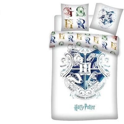 Harry Potter - Housse de Couette Enfant Ecole de Magie - Parure de Lit