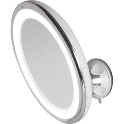 Miroir grossissant LED tactile - Hestec - Puissance x3 - Diam&egrave;tre 14.5 cm - &Eacute;clairage LED