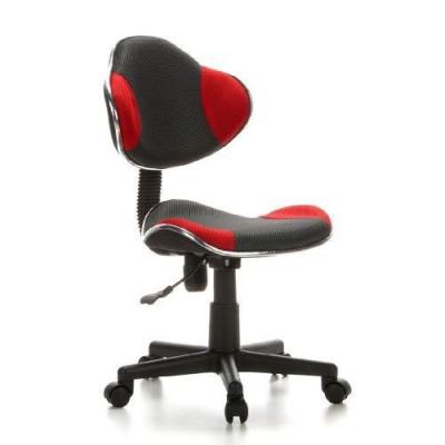 Si&egrave;ge de bureau enfant / Si&egrave;ge pivotant KIDDY GTI-2, tissu gris / rouge hjh OFFICE