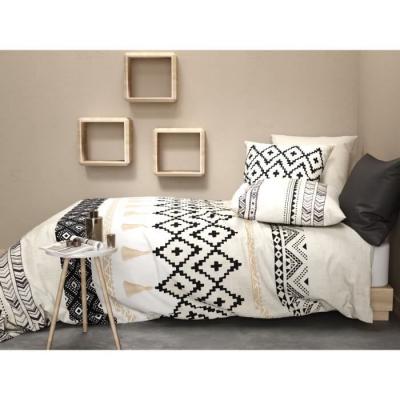 Parure de couette 100% coton 57 fils 240x260 boh&egrave;me PD7817