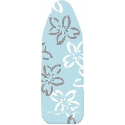Housse de table &agrave; repasser Comfort - mod&egrave;le moyen flower - Longueur 125 cm x 40 cm - Bleu