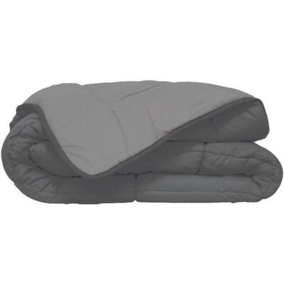 HUDSON Couette legere Microfibre 200g/m2 140x200cm Acier + Argent