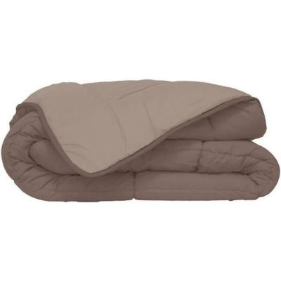 HUDSON Couette l&eacute;g&egrave;re Microfibre 200g/m&sup2; 240x260cm Taupe & Lin
