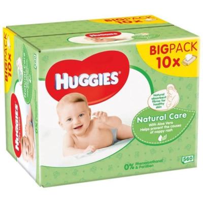 HUGGIES Nouvelles Lingettes Natural Care 10 X56