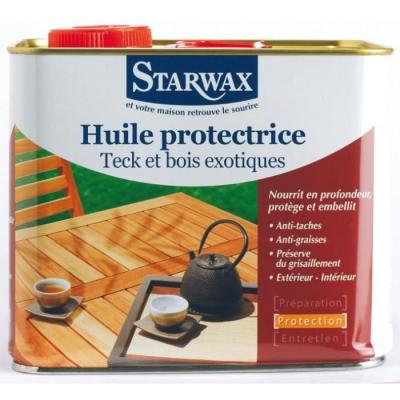 Huile protectrice teck et bois exotiques Starwax 2L+ 25%