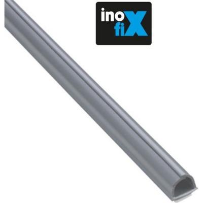 Inofix - Lot de 4 gaines adh&eacute;sives Cablefix 8 x 7 mm gris metallis&eacute;