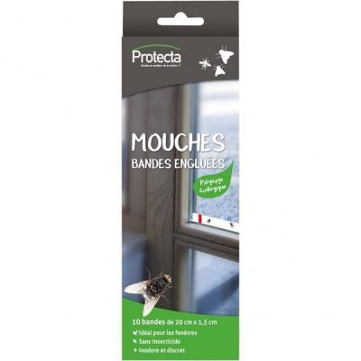 Insecticide mouches - bande fen&ecirc;tre - lot de 10