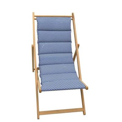 JARDIN PRIVE Chilienne matelassee Fjord - Toile amovible - Bleu Indigo 