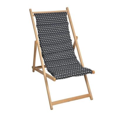Jardin Prive Chilienne Matelass&eacute;e Helsinki - Toile Amovible - Noir Et Blanc