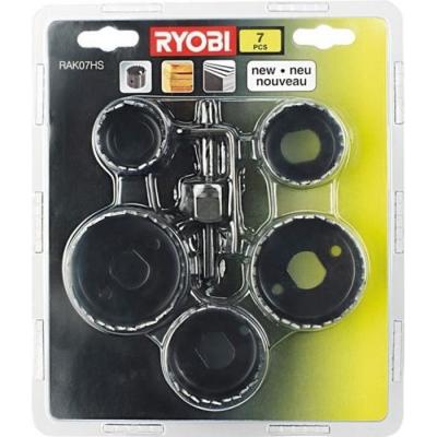 Jeu de 7 pi&egrave;ces scie cloche pour le bois RYOBI RAK07HS