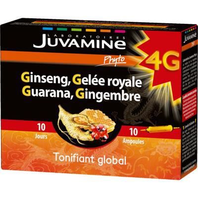 Tonifiant Physique et Intellectuel 4G x10 ampoules Juvamine