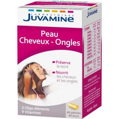 G&eacute;lules Peau Cheveux Ongles Juvamine - La Boite De 40 G&eacute;lules - 14,4g