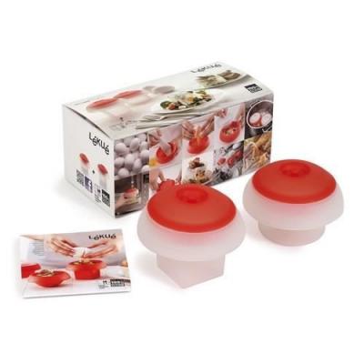 Oeufs poch&eacute;s - moules carr&eacute; et cylindrique lekue