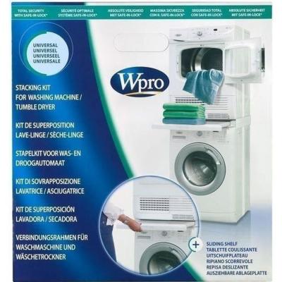 Wpro kit de superposition avec tablette pour machine a laver sks100