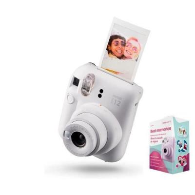 Kit Fujifilm Best Memories Instax Mini 12 Argile Blanc Appareil Photo Instantan&eacute;