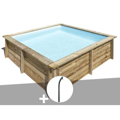 GR&Eacute; - Kit piscine bois City 2,25 x 2,25 x 0,68 m + Douche - Bois