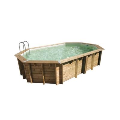 Piscine bois Oc&eacute;a 6,10 x 4,00 x 1,30 m - Liner beige