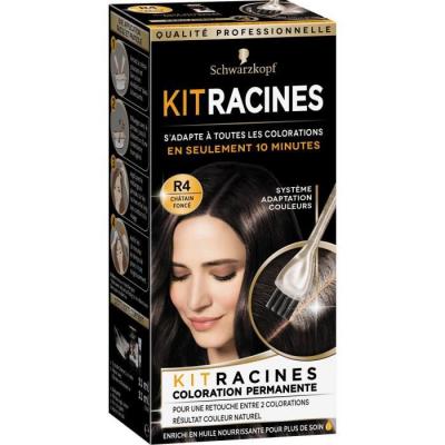 Kit racines, nuances de ch&acirc;tain fonc&eacute;, toutes colorations permanentes