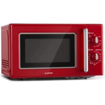 Four micro-ondes Klarstein Caroline - 20L 700-1000W - Look r&eacute;tro - Rouge