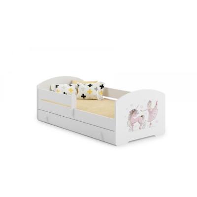 Lit enfant Sam+ tiroir de rangement - 140x70 cm - danseuse - avec matelas