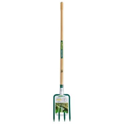 Fourche &agrave; b&ecirc;cher douille 30 cm - manche en bois pomme - Leborgne