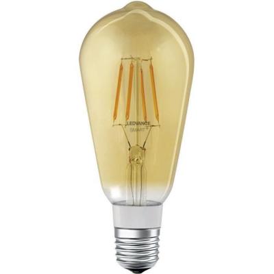 Ampoule edison LED connect&eacute;e Smart+ E27 EQ50W finition ambr&eacute;e 