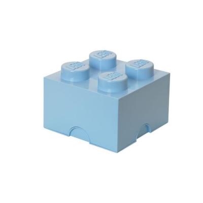 Brique de rangement 4 plots lego bleu clair