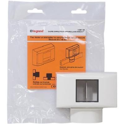 Legrand - Cadre simple pour appareillage Mosaic - pour moulures 16mm