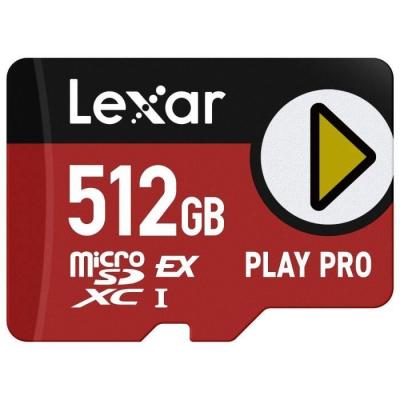LEXAR Carte microSD Express 7.1 PLAY Pro 512 Go R900/W600 - Neuf