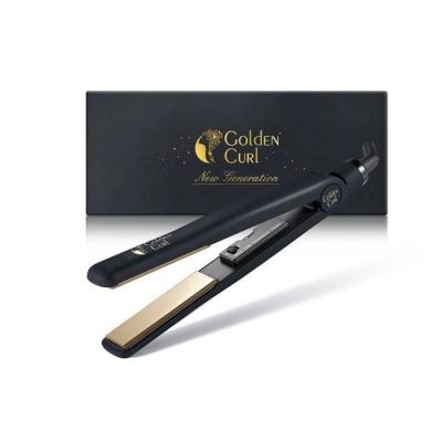 Lisseur - GOLDEN CURL - THE GOLD TITANIUM - Noir - Gant r&eacute;sistant &agrave; la chaleur - 2 pinces crocodile