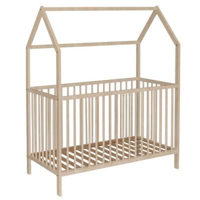 Baby Fox Lit b&eacute;b&eacute; cabane &eacute;volutif en bois massif naturel 60x120