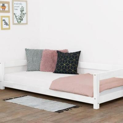 Lit Montessori Enfant Bois Massif Blanc 80 X 160 Cm