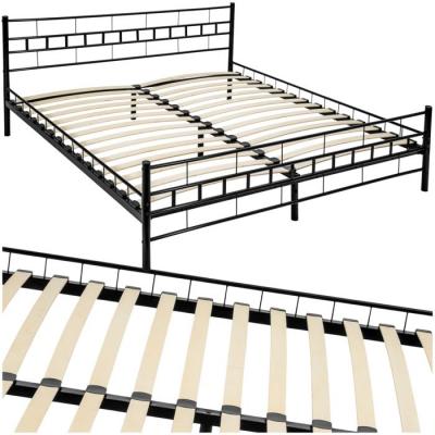 Tectake lit design moderne avec sommier - 200 x 180 cm - noir 401720