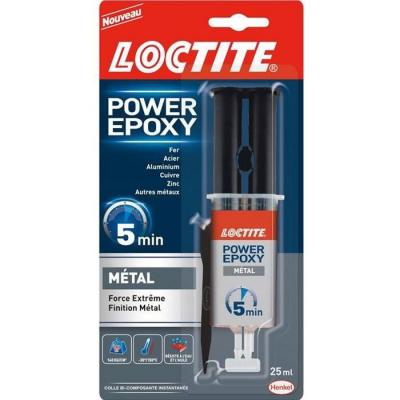 Colle Epoxy M&eacute;tal 5 Min Seringue Loctite - Le Tube De 25ml