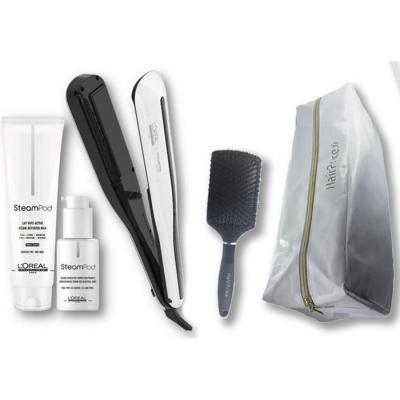 L'oral Steampod V3 + Produits cheveux fins + Trousse Hairprice + Brosse