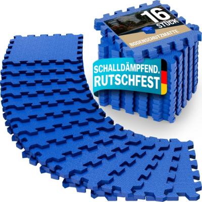 Tapis puzzle 16pcs bleu 180x180cm 3,24m&sup2; en mousse