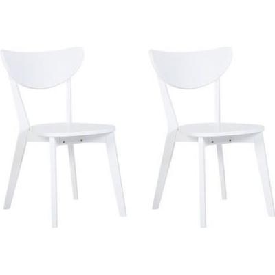 Lot de 2 chaises de salle &agrave; manger blanches roxby 244509