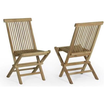Chaises de Jardin Pliantes en Teck Java (Lot de 2)