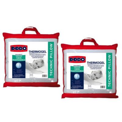Lot de 2 oreillers m&eacute;moire de forme effet fraicheur - 60x 60 cm - FRESH