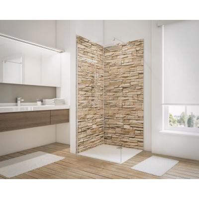 Habillage CREAPANO X2 H210XL100 cm effet mati&egrave;re brique de parement claire 606