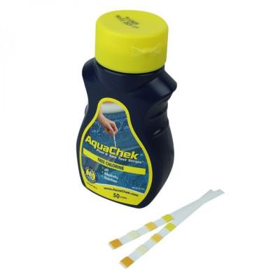Lot de 3 x 50 bandelettes d'analyse pour piscine ou spa - 4 en 1 - Jaune