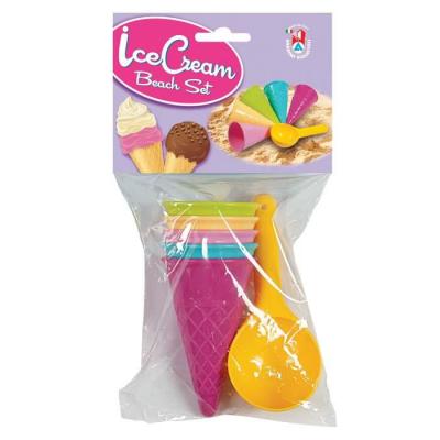 Lot De 4 Moules &agrave; Sable En Forme Cornets De Glace