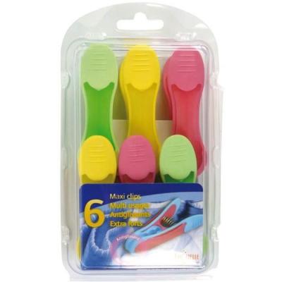 Pinces &agrave; linge Maxi clips (sachet de 6) *