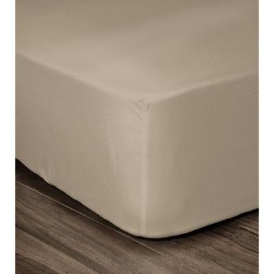 Drap Housse 100% coton 180x200x30 cm beige - Lovely Home