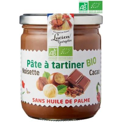 P&acirc;te &Agrave; Tartiner Bio Noisette Cacao Lucien Georgelin - Le Bocal De 400g