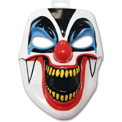 Masque Plastique Clown De L'enfer - Multicolores - Taille Unique
