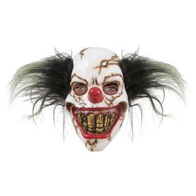 Masque Adulte Mousse Polyur&eacute;thane &ndash; Clown Squelette avec Cheveux